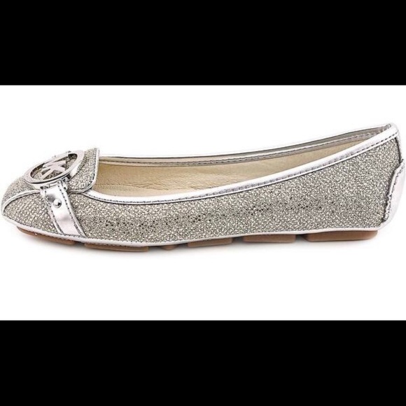 michael kors fulton moc silver glitter